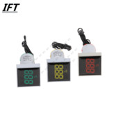 Mini LED Ένδειξη 22mm Τετράγωνη Ψηφιακή Οθόνη Θερμόμετρο 0-300 μοίρες Τάση AC20-380V Καλώδιο αισθητήρα ανίχνευσης θερμοκρασίας