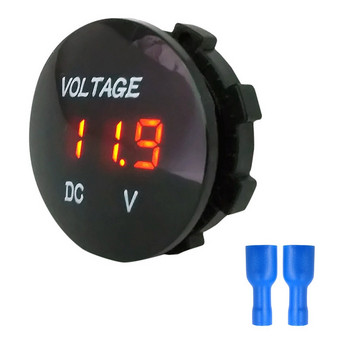 Αδιάβροχο D3 Voltmeter 5-48v Dc Digital Voltmeter Round Mini Display Voltmeter Tester Fireproof Panel Led Electrical Tools
