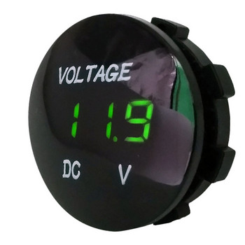 Αδιάβροχο D3 Voltmeter 5-48v Dc Digital Voltmeter Round Mini Display Voltmeter Tester Fireproof Panel Led Electrical Tools