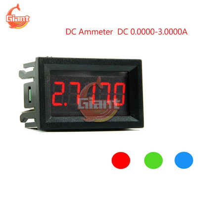 Нов DC4-30V 0.36" 5 цифри 0-3A DC амперметър Цифров токов панелен измервател Амперметър Тестер Детектор LED дисплей Вграден шунт