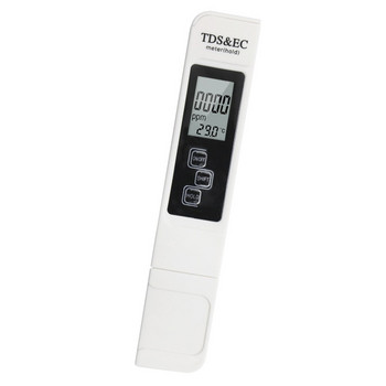 1PC бял дигитален тестер за качество на водата Обхват 0 9990 Многофункционален измервател на температурата за чистота на водата TEMP тестер