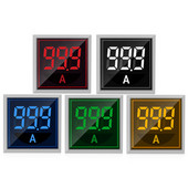 ST17A kvadratinis 22 mm ampermetro srovės matuoklis 0-100 A ampermetro indikatorius šviesos srovės testeris Signalinės šviesos elektros srovės testeris