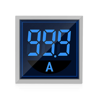 ST17A kvadratinis 22 mm ampermetro srovės matuoklis 0-100 A ampermetro indikatorius šviesos srovės testeris Signalinės šviesos elektros srovės testeris