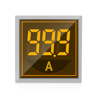 ST17A kvadratinis 22 mm ampermetro srovės matuoklis 0-100 A ampermetro indikatorius šviesos srovės testeris Signalinės šviesos elektros srovės testeris