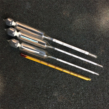 4 gab Hidrometra spirta mērītāja komplekts 0 līdz 100% spirta mērītāja testeris + termometrs vīna mērītājs Vintage alkohola koncentrācijas mērītāja rīks