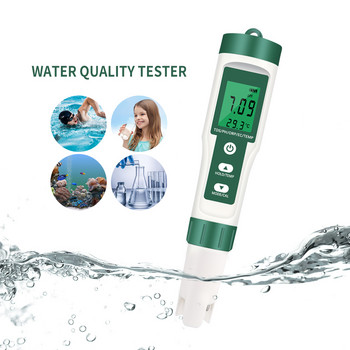 5 в 1 цифров PH метър TDS/EC/ORP/температурен метър Преносим монитор за качество на водата Тестер за басейни Питейна вода Аквариуми