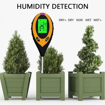 4 σε 1 LCD οθόνη εδάφους Ph Meter Ψηφιακός μετρητής υγρασίας Acidity Tester Professional Plant Soil Tester Kit Αξεσουάρ κήπου Εργαλεία