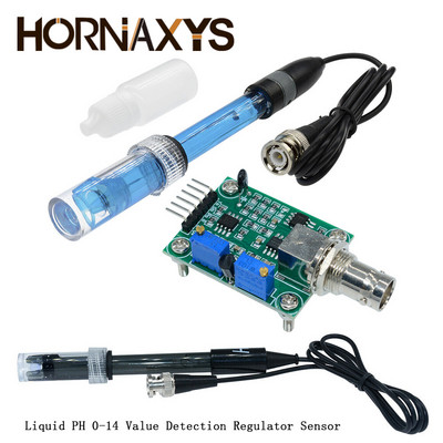 Senzor electrod PH PH 0-14 Regulator de detectare a valorii Modulul senzorului Monitorizare Placă de control Tester BNC Conector PH Sondă
