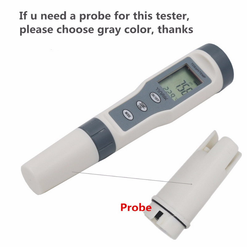 PH mjerač, zamjenska staklena elektroda sonde za PH/TDS/EC/mjerač temperature