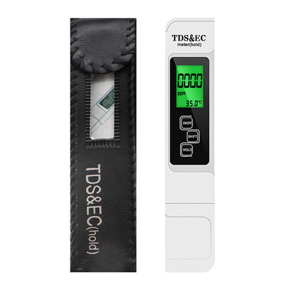 Digitālais PH TDS EC mērītājs ūdens tīrības PPM filtrs hidroponiskais detektors akvārija baseina ūdens kvalitātes monitora mērīšanas rīkam 60% OFF