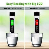 TDS arvesti veekvaliteedi tester TDS EC ja temperatuurimõõtur 3 in 1 0-9999 ppm mõõtja joogivee testimiseks, kohvi, basseini jaoks