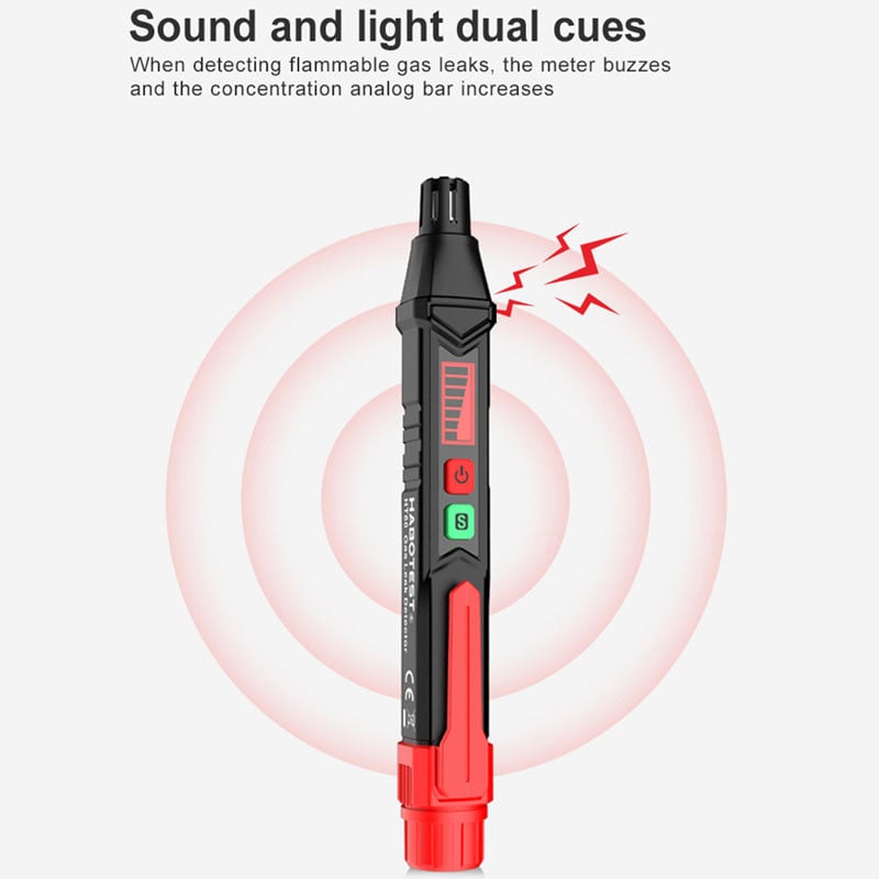 HT59/HT60 gaasilekke detektori häire põlevgaasi detektor koos heli- ja visuaalse häirega igat tüüpi tuleohtlike gaaside jaoks