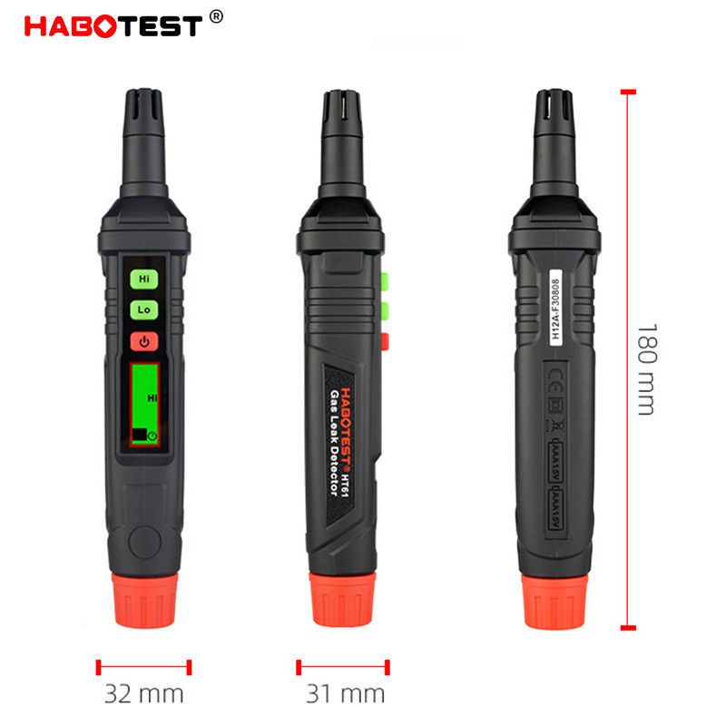 HABOTEST rašiklio tipo degiųjų dujų nuotėkio detektorius 0-1000 PPM garso ir ekrano signalizacija Degiųjų degiųjų gamtinių dujų CH4 CO ieškiklis