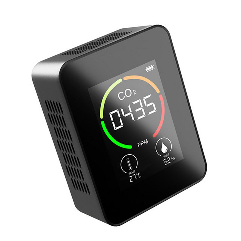5 in 1 CO2 matuoklis skaitmeninis anglies dioksido USB oro HCHO detektorius daugiafunkcis dujų analizatorius, temperatūros drėgmės kokybės monitorius