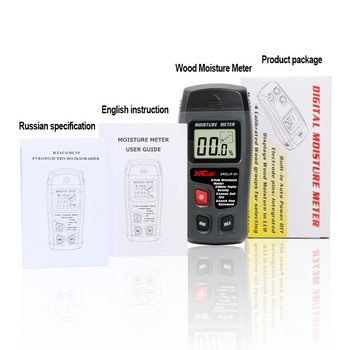 RZ Wood Water Moisture Meter Преносим дигитален тестер за съдържание на влага в дървен бетон Инструменти Влагомер за дървен материал Дървесен влагомер