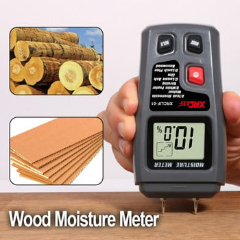 RZ Wood Water Moisture Meter Преносим дигитален тестер за съдържание на влага в дървен бетон Инструменти Влагомер за дървен материал Дървесен влагомер