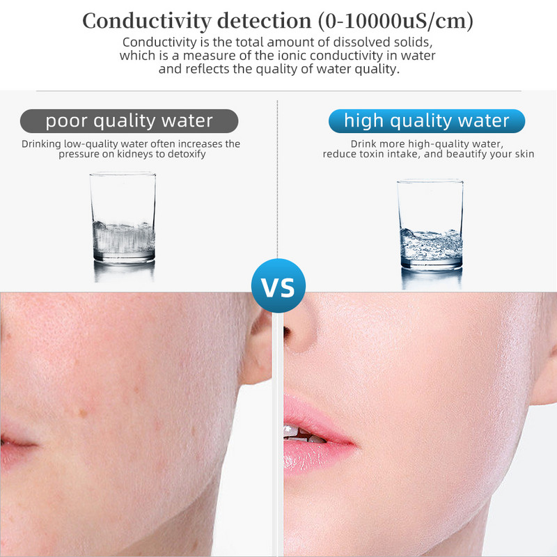 PH matuoklis 0,01 didelio tikslumo PH/TDS/EC/temperatūros matuoklis skaitmeninis vandens kokybės monitoriaus testeris, skirtas akvariumams baseinams geriamajam vandeniui