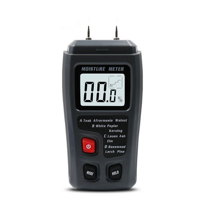 Digitaalne niiskustesti LCD-ekraan Puidu niiskuse mõõtmise tööriist Kaasaskantav puude tiheduse mõõtmine lehtpuidust põrandakatete jaoks Kapid mööbel