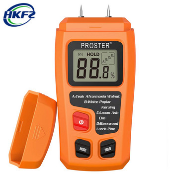 0-99% Цифров влагомер за дърво, ръчен LCD тестер за влага, детектор за влага за измерване на влажността на хартия за дърва за огрев