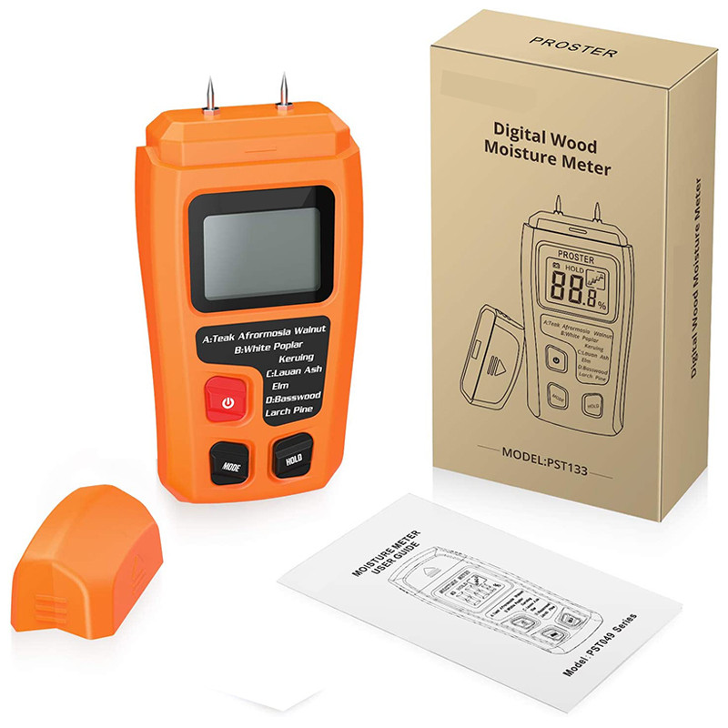 0-99% digitaalne puiduniiskuse mõõtja käeshoitav LCD niiskuse tester küttepuidu paberi niiskuse mõõtmiseks
