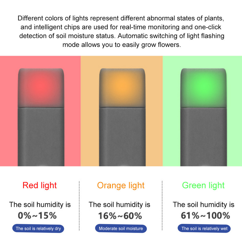 Pinnase niiskuse andur Taimede niiskuse testimise tööriist Pinnase hügromeeter Taimedetektor Aiahooldus Istutamise niiskuse mõõtur