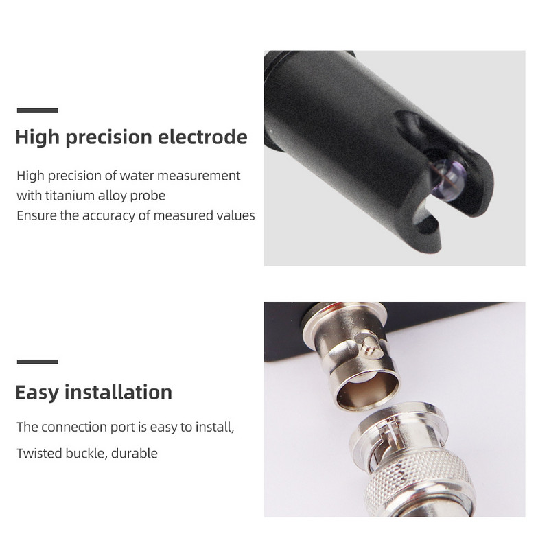 0-14 PH elektróda szonda BNC csatlakozó Ph csere szonda elektród érzékelő akváriumi hidroponikus vezérlő mérőcsatlakozóhoz