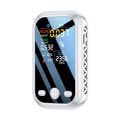 240*280 raiškos oro kokybės detektorius, didelio jautrumo puslaidininkiniai jutikliai 5in1 HCHO TVOC CO2 temperatūros drėgmės testeris