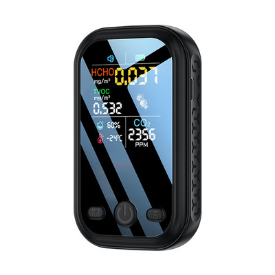 Daugiafunkcis 5 in 1 CO2 matuoklis skaitmeninis temperatūros drėgmės matuoklis CO2 jutiklis TVOC HCHO CO2 PM2.5 detektorius oro kokybės monitorius