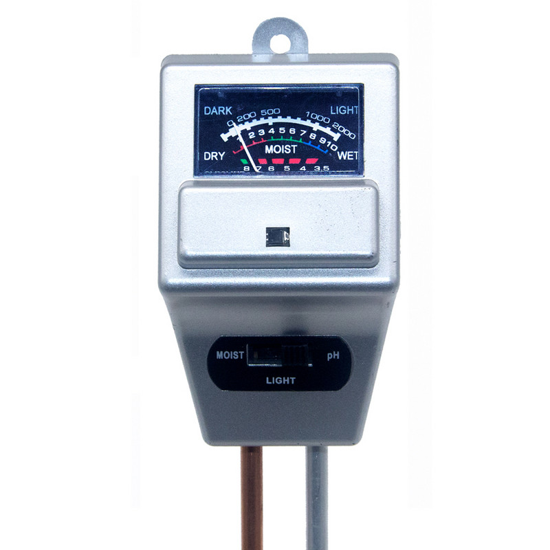 3 ühes mulla niiskuse päikesevalguse PH-meeter Hügromeeter Digitaalne tester taimedele Lilled Happesuse niiskuse mõõtmine Aiatööriist