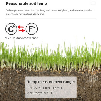 Измервател Ph на почвата Влажност Влажност Температура на светлината Тестер за киселинност на почвата Сензор за влага 5 в 1 За растения Цветя Градински инструмент