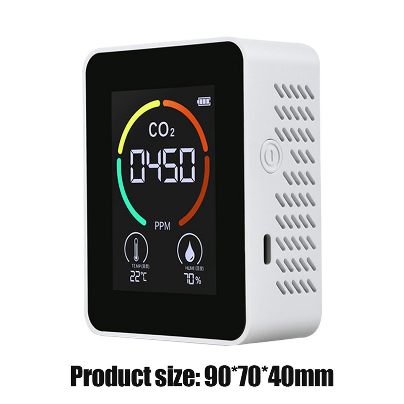 3 viename anglies dioksido detektorius puslaidininkinis jutiklis anglies dioksido jutiklis nešiojamas spalvotas ekranas dujų detektorius analizės instrumentas