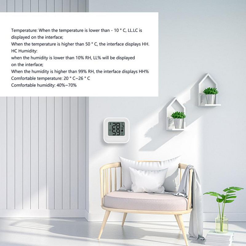 Μίνι ψηφιακό θερμόμετρο υγρόμετρο υψηλής ακρίβειας Ηλεκτρονικό θερμόμετρο υγρόμετρο για αποθήκες οικιακών γραφείων