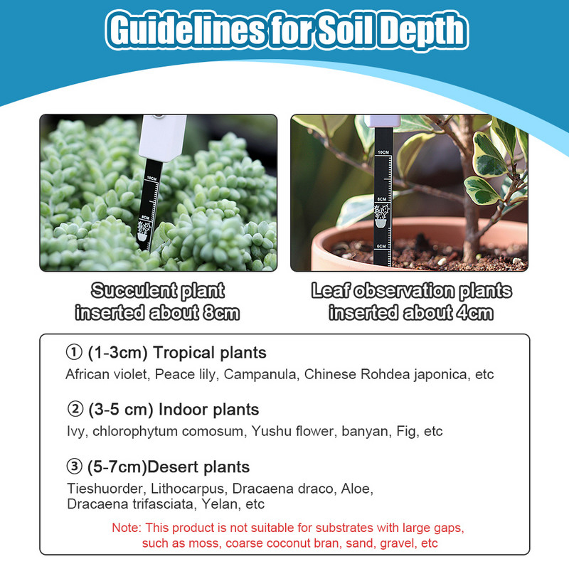 Universāls augsnes mitruma mērītāja temperatūras mitruma mērītāja augu monitors dārza augu detektors mājas stādīšanas mitruma mērītāja rīks