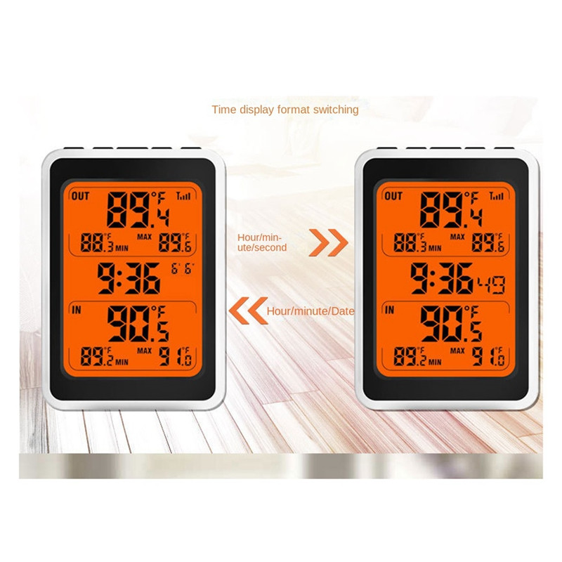 Contor digital de temperatură umiditate Temperatura interioară exterioară cu ceas cu alarmă