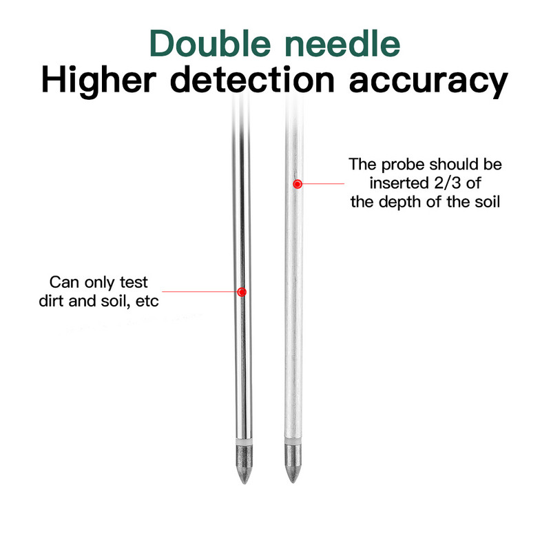 Dirvožemio pH testeris 3 viename PH šviesos drėgmės rūgštingumo matuoklis Dirvožemio matuoklis Drėgmės matuoklis Augalų dirvožemio monitoriaus detektorius augalams