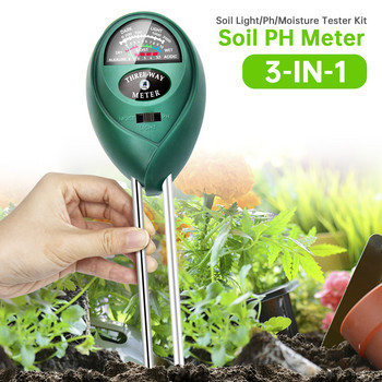 NOYAFA TR-01 Тестер за pH на почвата, 3 в 1 PH Тестер за лека влага и киселинност Тестер за почва Тестер за измерване на влагата Комплект тестер за растителна почва за цветя