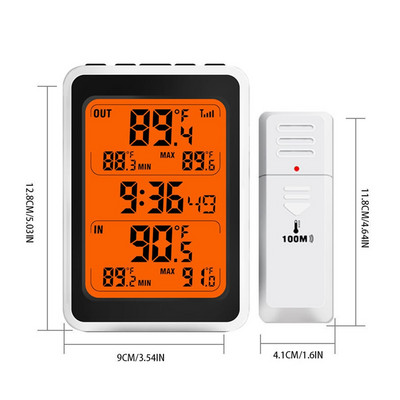 Цифров измервател на температура и влажност Електронен термометър Хигрометър Температура с будилник