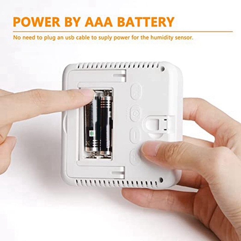 1 db Intelligens hőmérséklet és páratartalom óra Hőmérséklet és páratartalom óra Fehér