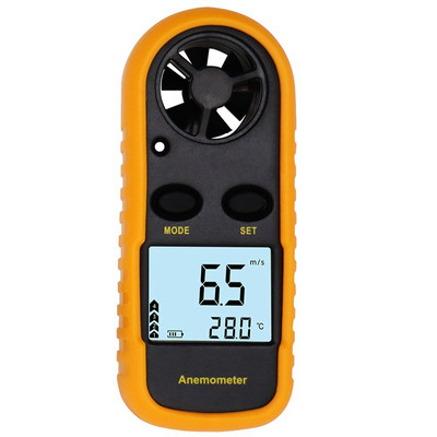 2 in1 rokas anemometrs gaisa kondicionēšanas mērīšanai āra vēja ātruma temperatūras tilpuma mērītājs