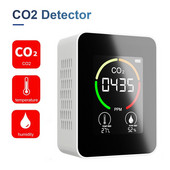 CO2 oro detektorius Anglies dioksido detektorius Žemės ūkio produkcijos šiltnamis 3 viename drėgmės temperatūros dujų analizės prietaisas