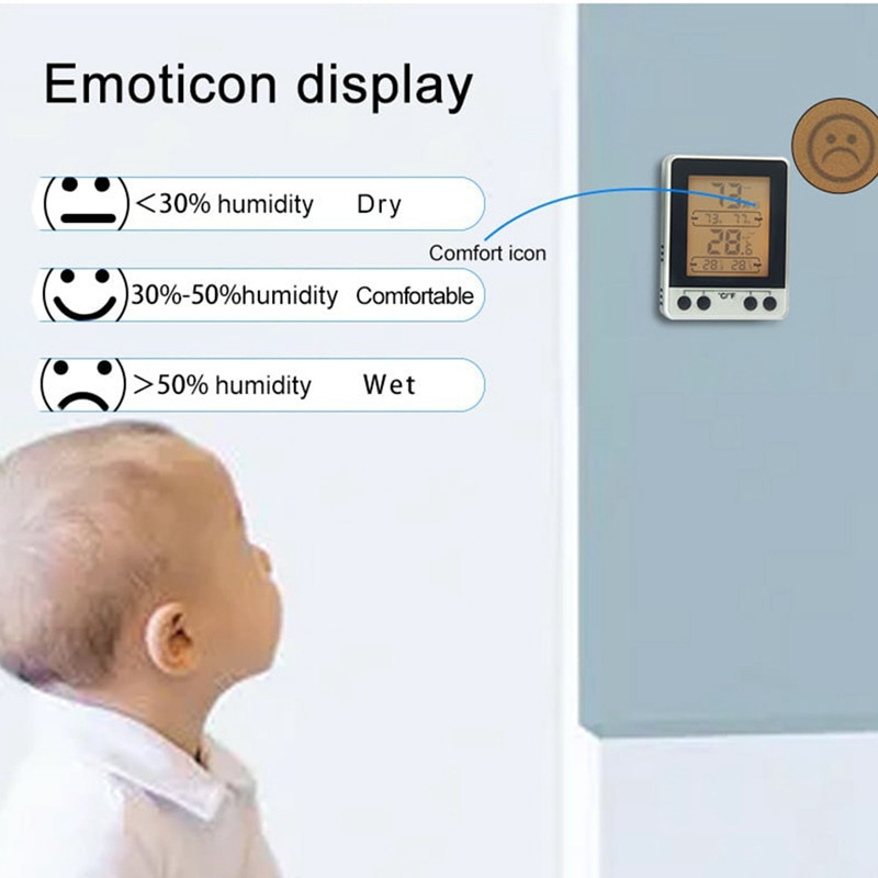 Mini digitális hőmérő nedvességmérő beltéri hőmérséklet kényelmes hőmérséklet érzékelő páratartalom mérő műszerek