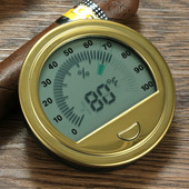 Tikslus cigarų higrometras, skirtas Humidor cigarų dūmų priedai Nešiojami apvalūs drėgmės jutikliai, tikslūs higrometrai