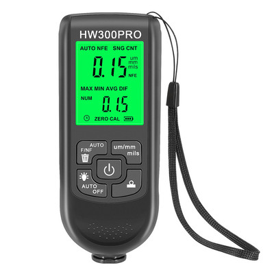 Digitalni mjerač debljine premaza 0-2000um Fe & NFe sonda Pozadinsko osvjetljenje Mjerač debljine filma boje automobila Mjerenje ručnih alata za bojenje