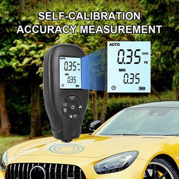 Уред за измерване на дебелината на покритието 0-2000UM Тестер за дебелина на филма за автомобилна боя Инструменти за измерване на автомобилно покритие DFT метър за автомобилна боя