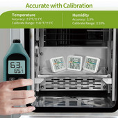 2 Pack Ψηφιακό θερμόμετρο Υγρόμετρο εσωτερικού χώρου Ρολόι Βαθμονόμηση Ημερολογίου Οπίσθιος φωτισμός , μετρητής θερμοκρασίας Παρακολούθηση υγρασίας