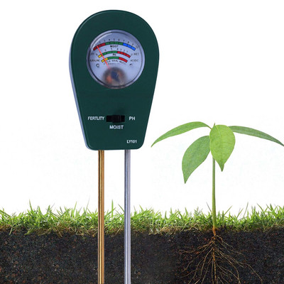 3-ühes mulla tester mulla niiskuse viljakuse PH tester digitaalse ekraaniga taimede kasvu jaoks Aiatalu muru siseruumides väljas