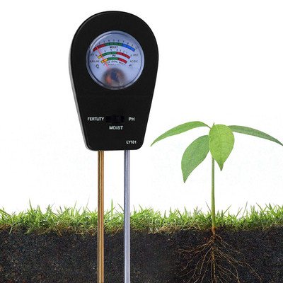 3-ühes mulla tester mulla niiskuse viljakuse PH tester digitaalse ekraaniga taimede kasvu jaoks Aiatalu muru siseruumides väljas