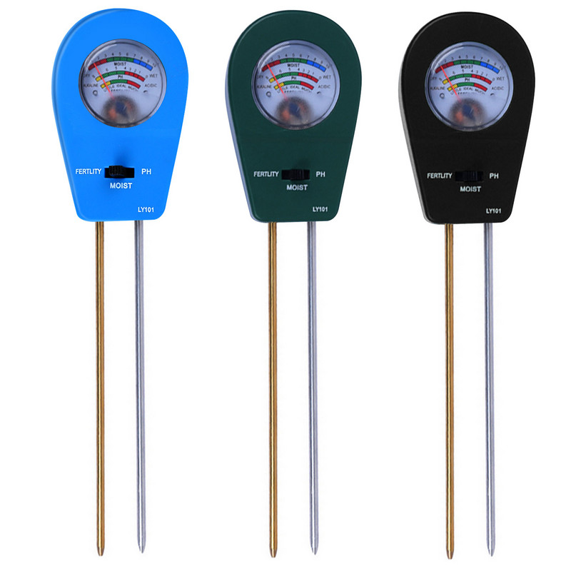 3-ühes mulla tester mulla niiskuse viljakuse PH tester digitaalse ekraaniga taimede kasvu jaoks Aiatalu muru siseruumides väljas