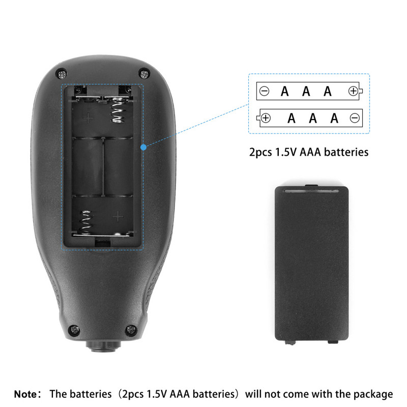 HW-300 kattekihi paksuse mõõtur 0-2000 UM autovärvi kile paksuse tester auto katte mõõteriistad autovärvi DFT mõõtur