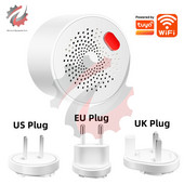 AC110-230V Tuya Wifi gamtinių dujų jutiklis, degus buitinis išmanusis Lpg dujų signalizacijos detektorius, nuotėkio jutiklis, gaisrinės saugos išmanusis namas